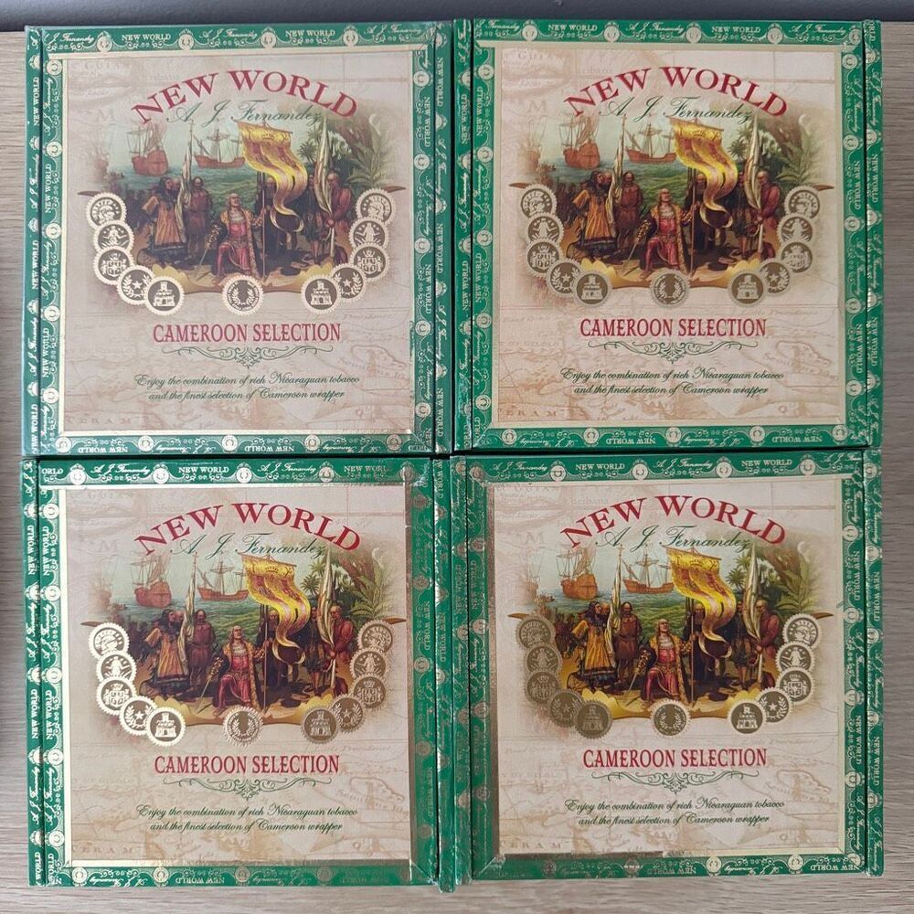 New World by AJ Fernandez Empty Cigar Box Cameroon Selection lot of 4